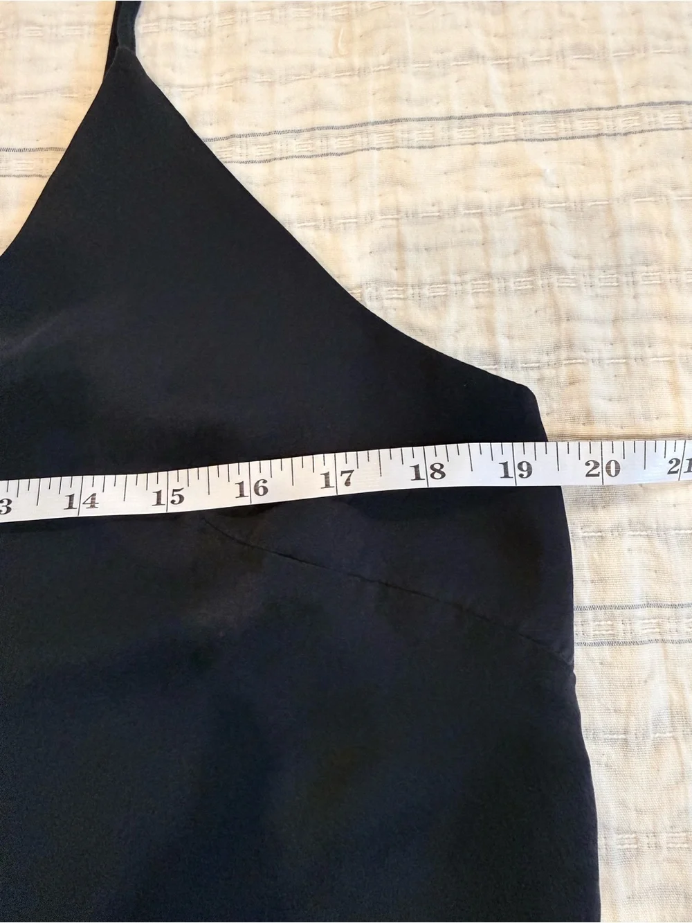 ANTONIO MELANI Black Silk V-Neck Spaghetti Strap Cami